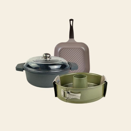 Versatile Kitchen And Dining Cookware And Bakeware Essentials Including Grill Pan, Casserole Pot, And Baking Mold | Cupindy