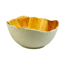 Plastic Bowl With Wooden-Style Finish - 12.5 Cm Elegant Lightweight Serving Bowl
