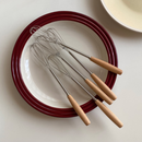 Mini Whisk With Wooden Handle For Effortless Mixing And Blending – Compact Design