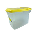 Lock&Lock 3.2L Dry Pet Food Storage Container With Yellow Flip-Top Lid And Handle | Cupindy