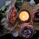 Small glass candle with natural calming scent