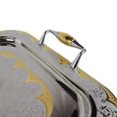 Tresors Italian Stainless Steel 18/10 Gold-Plated Serving Tray With Handles | Length 46 Cm