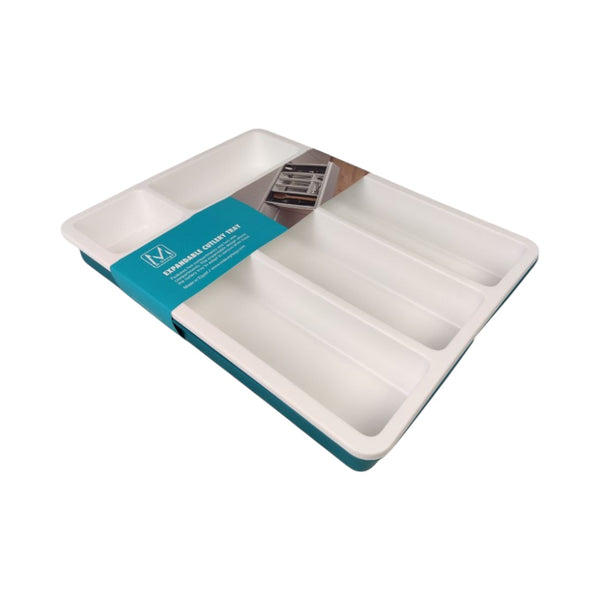 White tray with multiple compartments on a white background