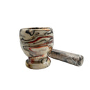 Marble Mortar & Pestle Set – Natural Stone Spice Grinder For Kitchen & Herbs