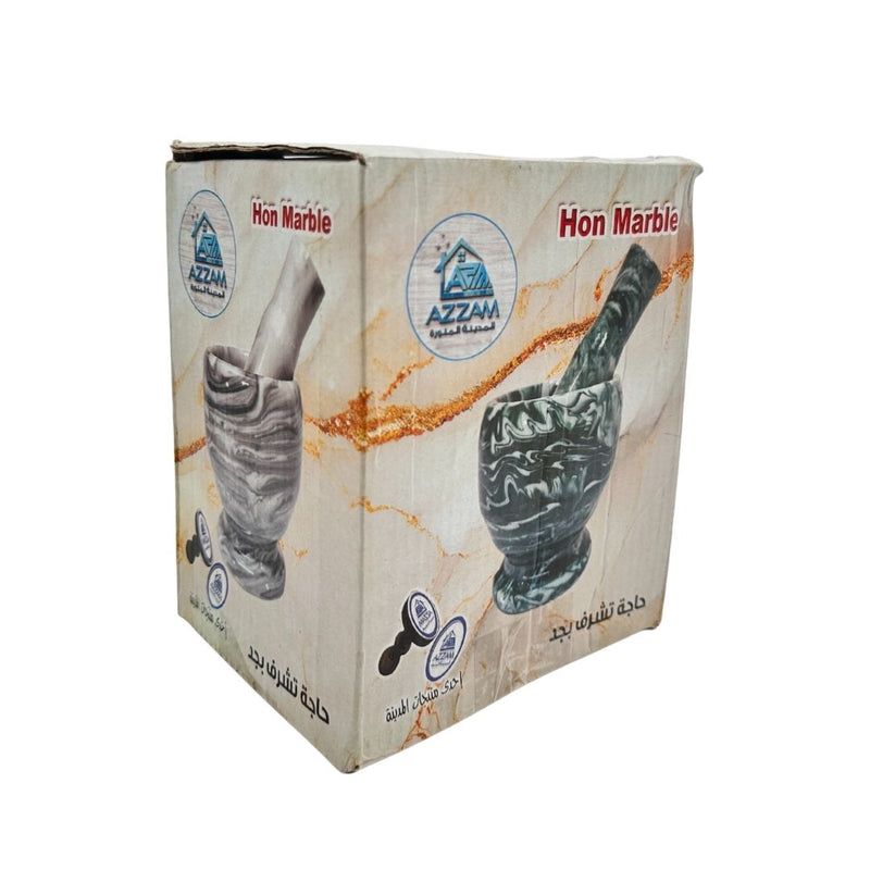 Marble Mortar & Pestle Set – Natural Stone Spice Grinder For Kitchen & Herbs