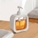 موزع صابون صغير بتصميم شفاف يناسب سطح الحوض - مثالي للمطبخ أو الحمام