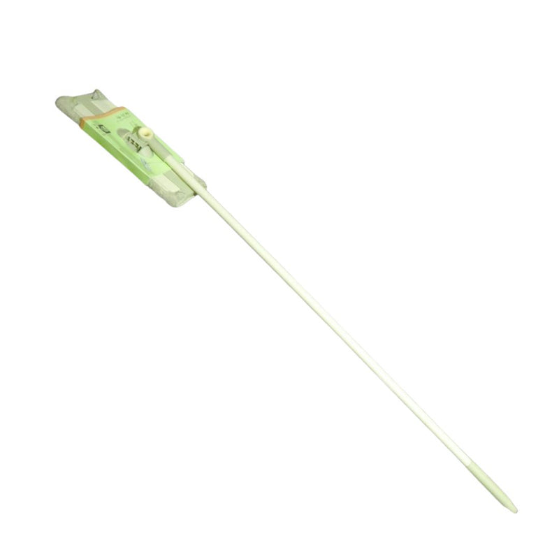 Green flat mop with ergonomic handle and reusable pad | Cupindy
