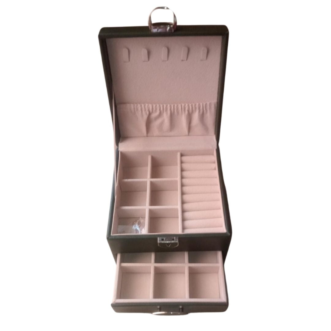 Organizer box for rings, earrings, bracelets, and more – double layer – cupindy