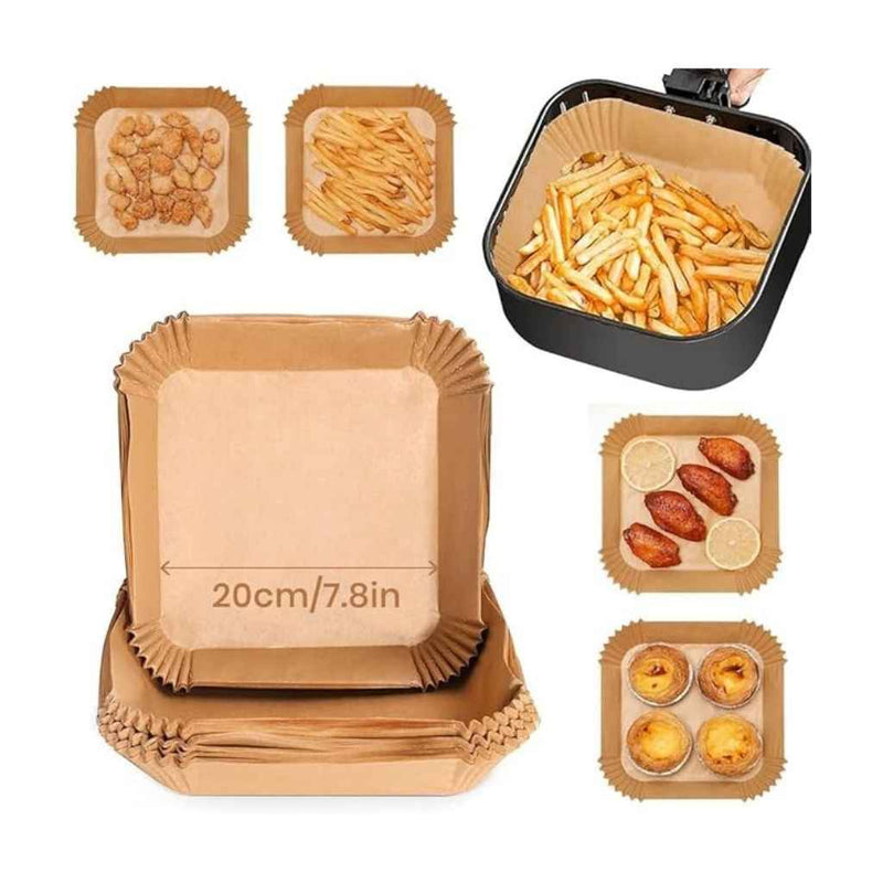 Brown disposable liners for air fryer, prevents sticking and simplifies cleaning | Cupindy