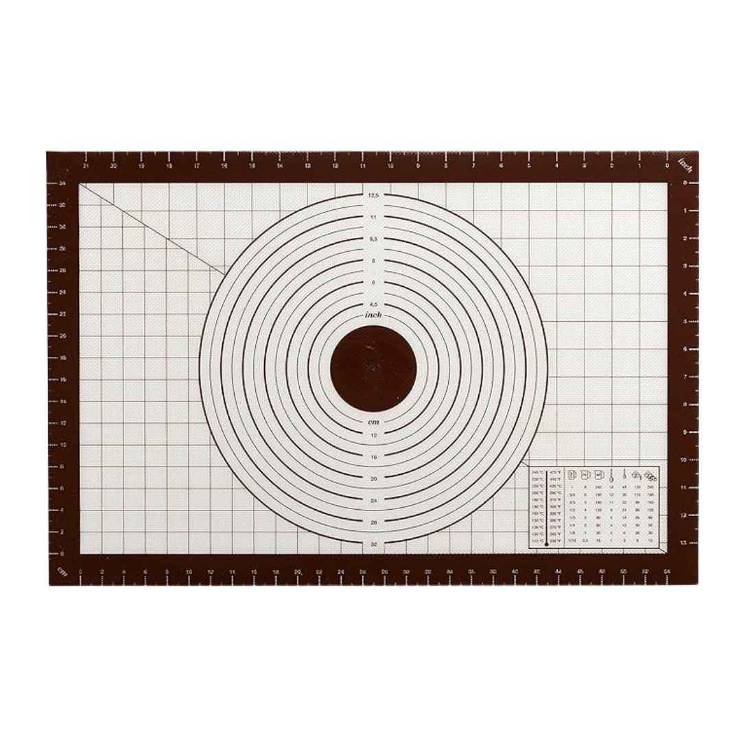 Silicone Baking Mat with Measurements - Non-Stick Pastry & Dough Rolling Mat