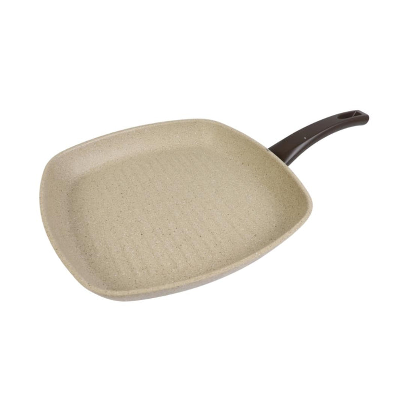 Square granite grill pan with non-stick coating and soft-touch handle – cupindy
