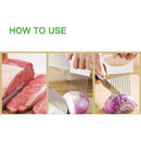 Stainless steel cutting aid tool for onions, tomatoes, and more | Cupindy