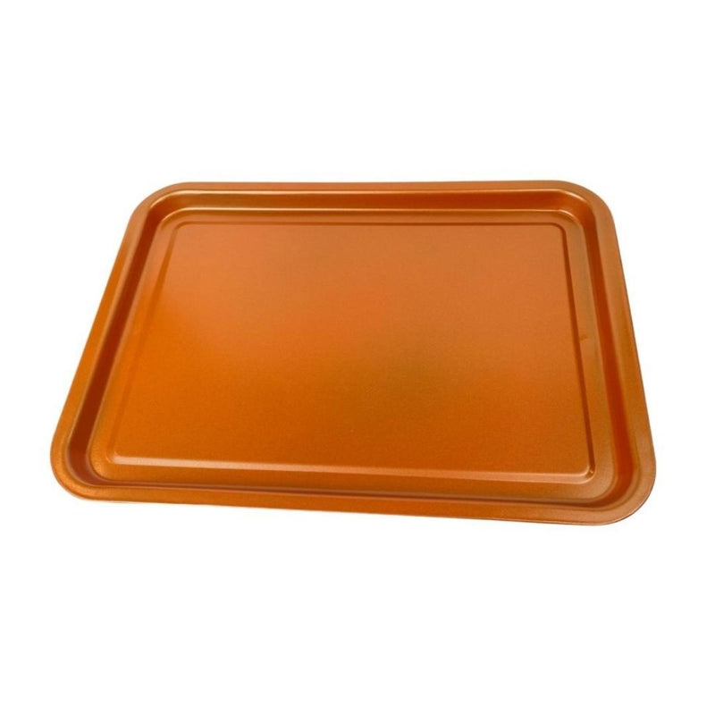 Oven-safe air fryer tray with elevated copper mesh for crisp results – cupindy