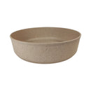 Beige ceramic bowl on a white background