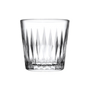 Pasabahce Luzia 300ml Glass Tumbler With Diamond-Cut Geometric Design On White Background