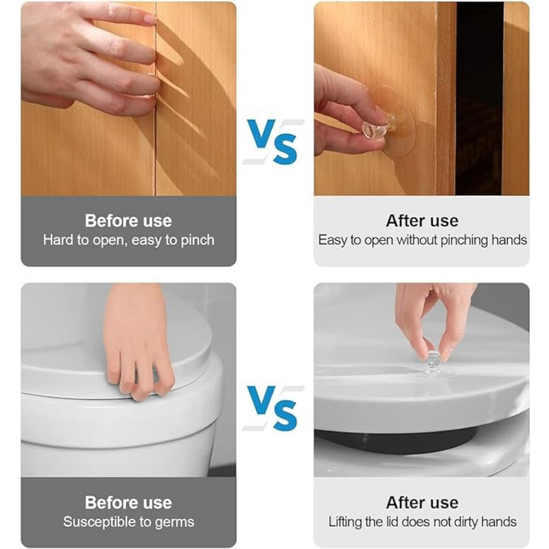 1 Piece - Plastic Crystal Suction Cup Knob Handle For Cabinets, Drawers, And Sliding Doors, Easy To Install And Remove