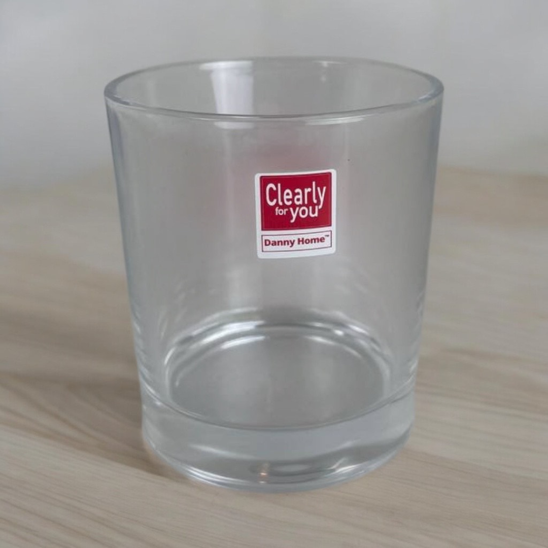 Danny Home Sonbahar 265ml Glass Tumbler With Clearly For You Logo On Wooden Surface