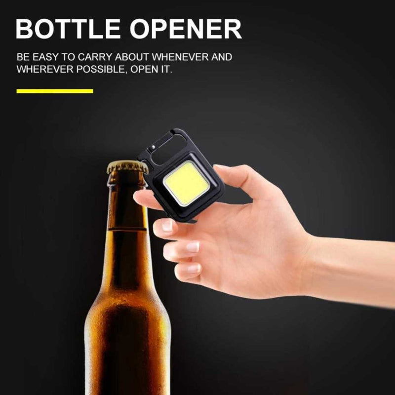 Mini COB flashlight with carabiner, USB charging, and compact design – cupindy