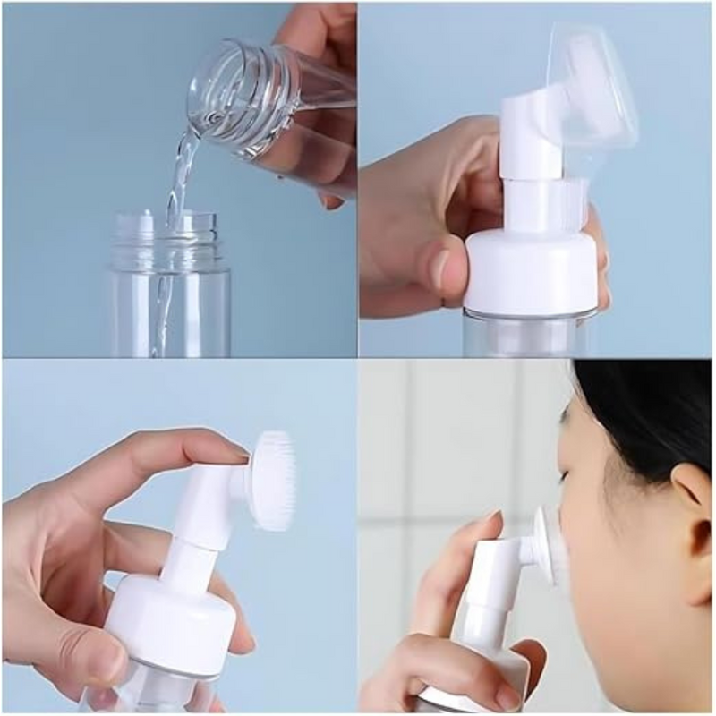 Refillable Foaming Soap Dispenser With Brush – Eco-Friendly Soap Pump For Foaming Hand Wash And Built-In Cleaning Brush | Cupindy