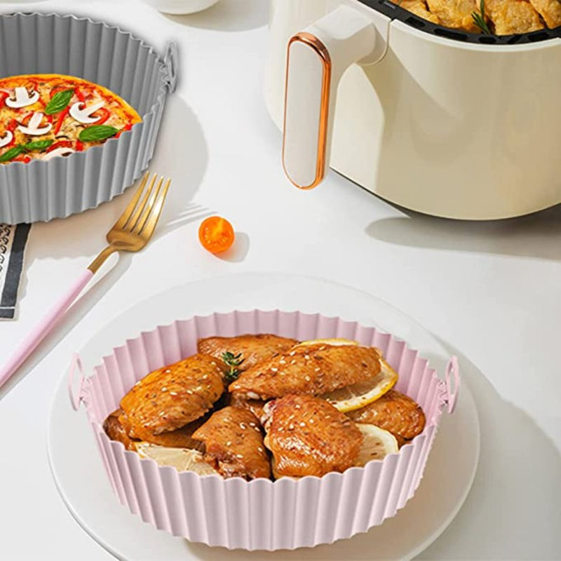 Reusable Air Fryer Liners Circle, Silicone - Multi Colors 16 cm