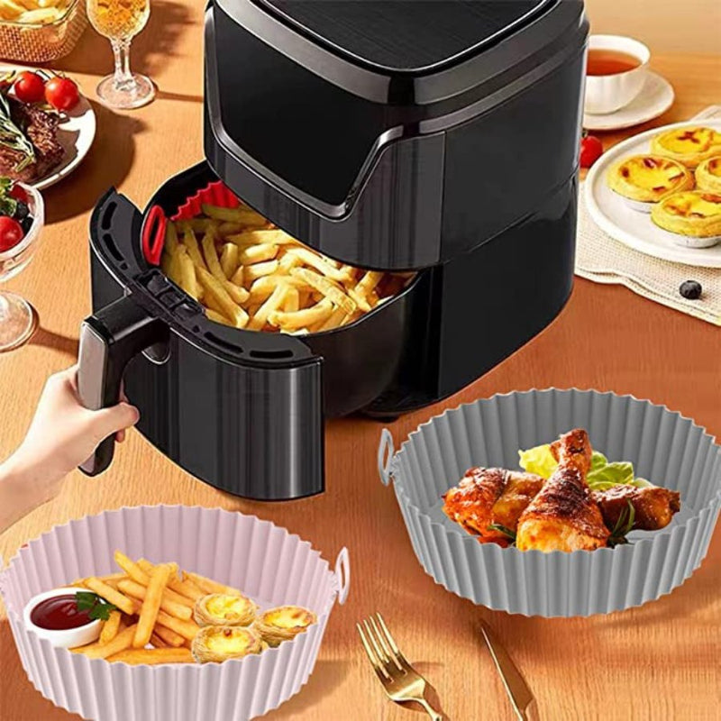 Reusable Air Fryer Liners Circle, Silicone - Multi Colors 16 cm
