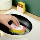 Gentle dishwashing sponge for safe surface cleaning
