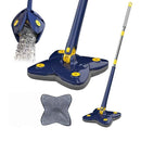 Absorbent washable mop pad designed for multi-angle floor mopping