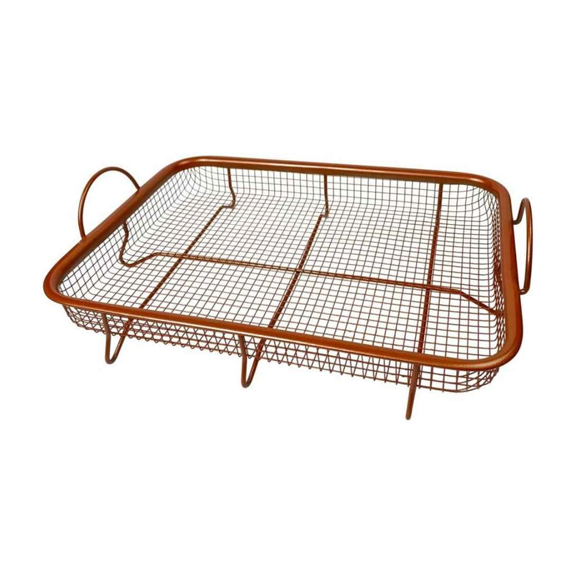 Copper oven air fryer basket ideal for roasting, grilling, and baking – cupindy