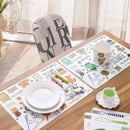 Easy-to-clean table mat set with colorful kitchen graphics – cupindy