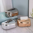 Acrylic Tissue Box Holder With Metallic Finish – Modern Decorative Napkin Organizer