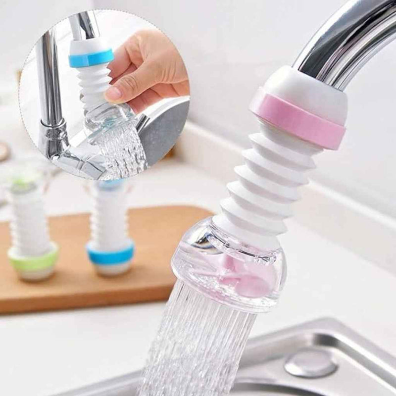 Flexible Faucet Extender With Fan – 360° Rotating Tap Nozzle Splash Filter For Kitchen & Sink