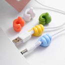 Multi-color cable organizers with thumbs-up shape, adhesive for desk or wall | Cupindy