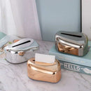 Acrylic Tissue Box Holder With Metallic Finish – Modern Decorative Napkin Organizer