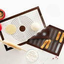 Baking mat with different designs on a white surface