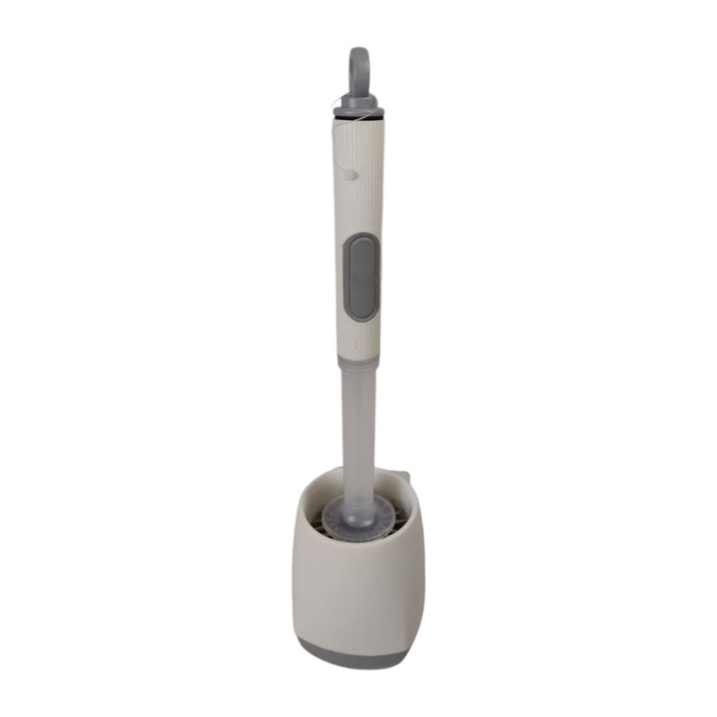 Gray cleaning brush with holder on a white background