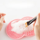 Colorful Silicone Brush Cleaning Pads – Red, Blue, and Grey for Makeup Brushes | Cupindy