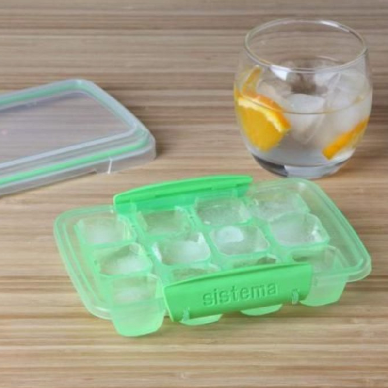 Leak-proof Sistema ice cube tray with cover and 12 compartments | Cupindy