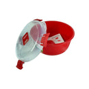 Round Plastic Bowl With Clear Lid And Steam Release Vent For Microwave | Cupindy
