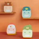 Smiling face sponge used to clean dirty plates