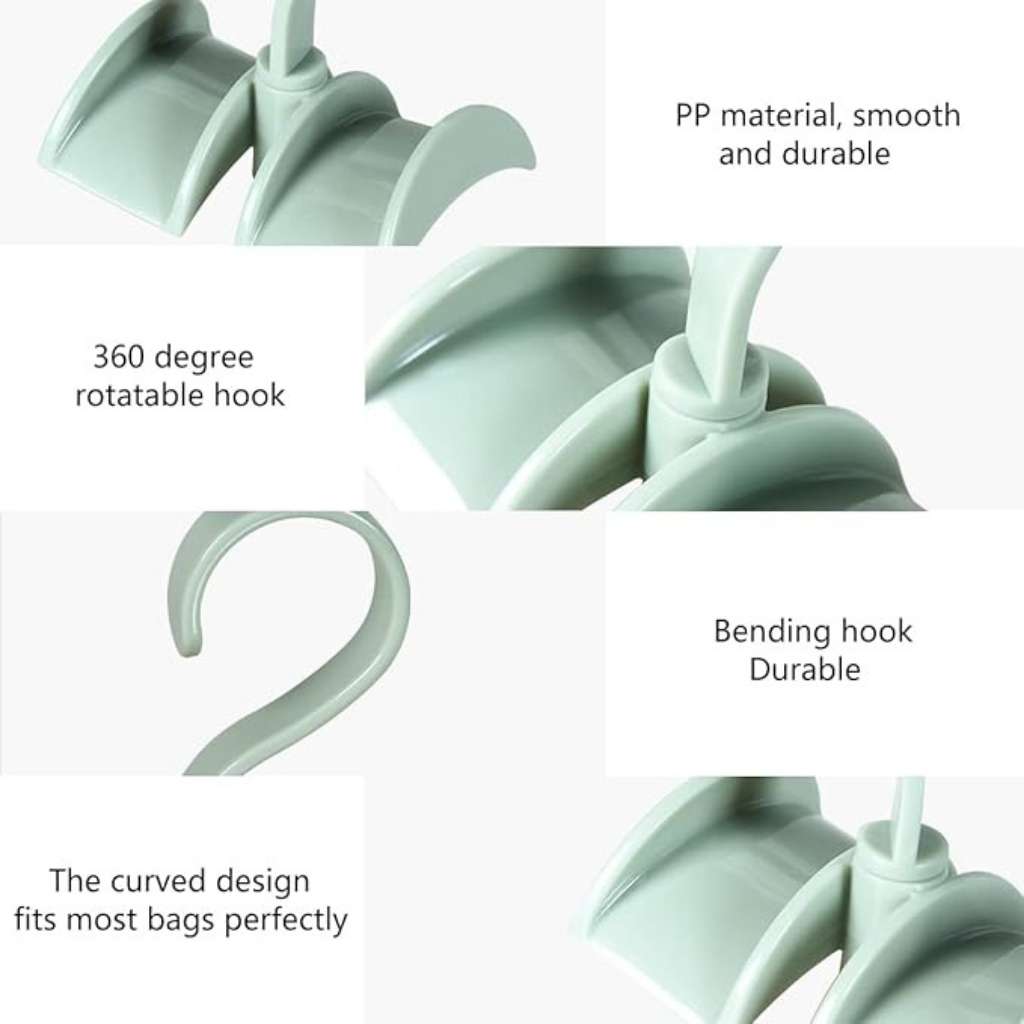 Plastic hanger hook with double slots for efficient wardrobe use | Cupindy