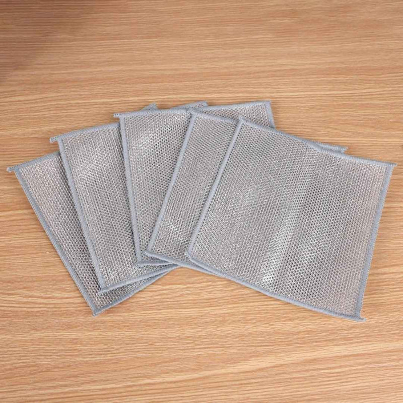 Durable Stainless Steel Dish Scrubber - Heavy-Duty Non-Scratch Pad For Kitchen Cleaning