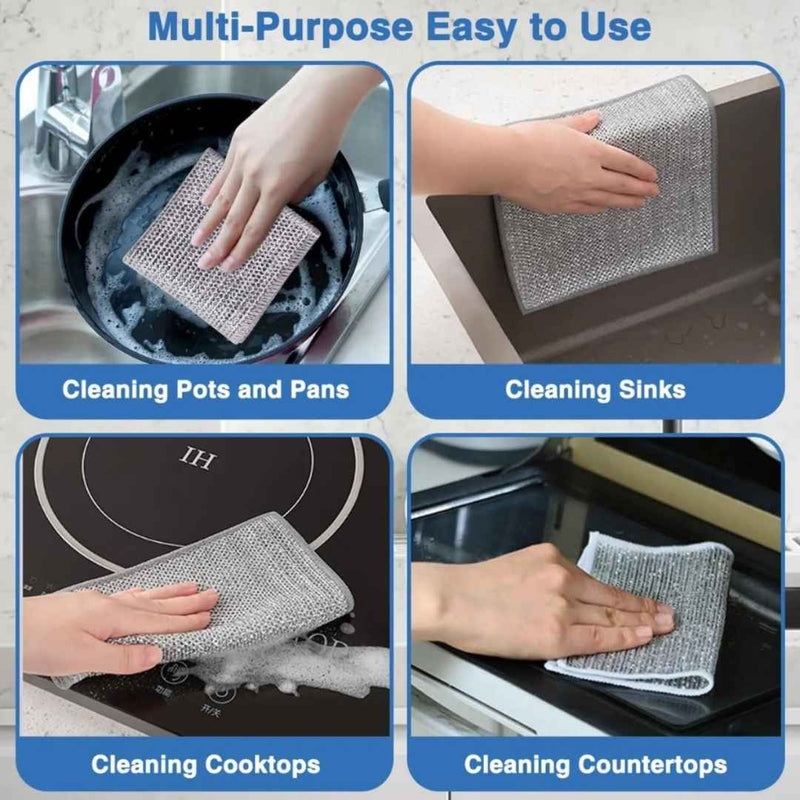 Stainless mesh cleaning cloths for multi-surface scrubbing – cupindy