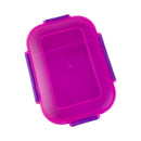 Top View of M-Design Pink and Purple BPA-Free Plastic Lunch Box with Four Secure Locking Clips – Ideal for Kids’ Snacks or School Meals – Cupindy Egypt
