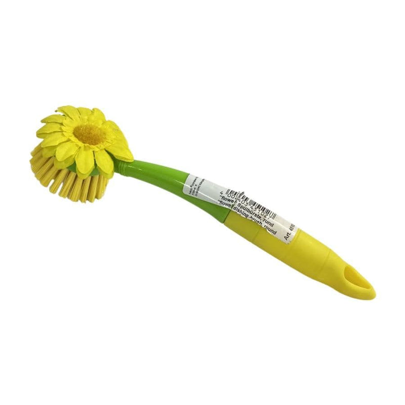 Sunflower Dish Brush - Long Handle Decorative Dishwashing Brush for Kitchen