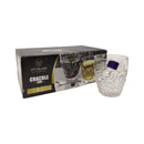 Packaged CityGlass crackle glass set with two glasses on a white background