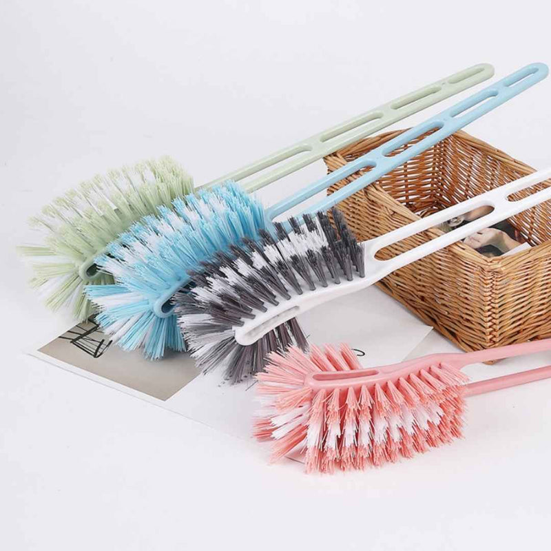 Bathroom brush with long handle and flexible bristles for tight spaces – cupindy
