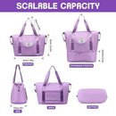 Expandable Waterproof Travel Tote Bag With Separate Compartment - Multi-Functional Handbag