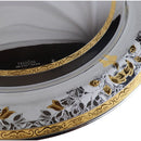 Tresors Italian Stainless Steel Gold-Plated Round Serving Tray With Handles | Width 48 Cm