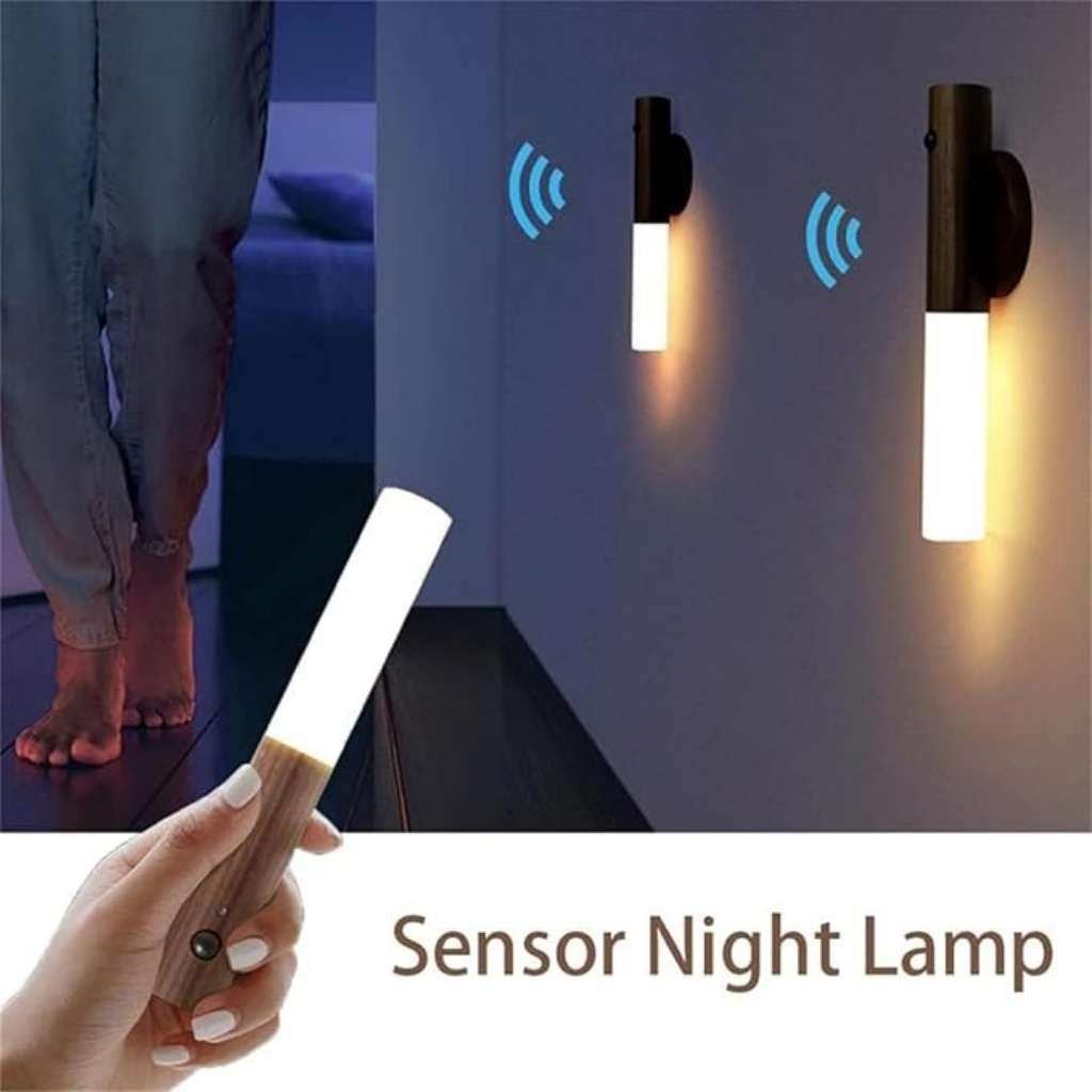 Touch-activated bedside LED lamp with rechargeable battery