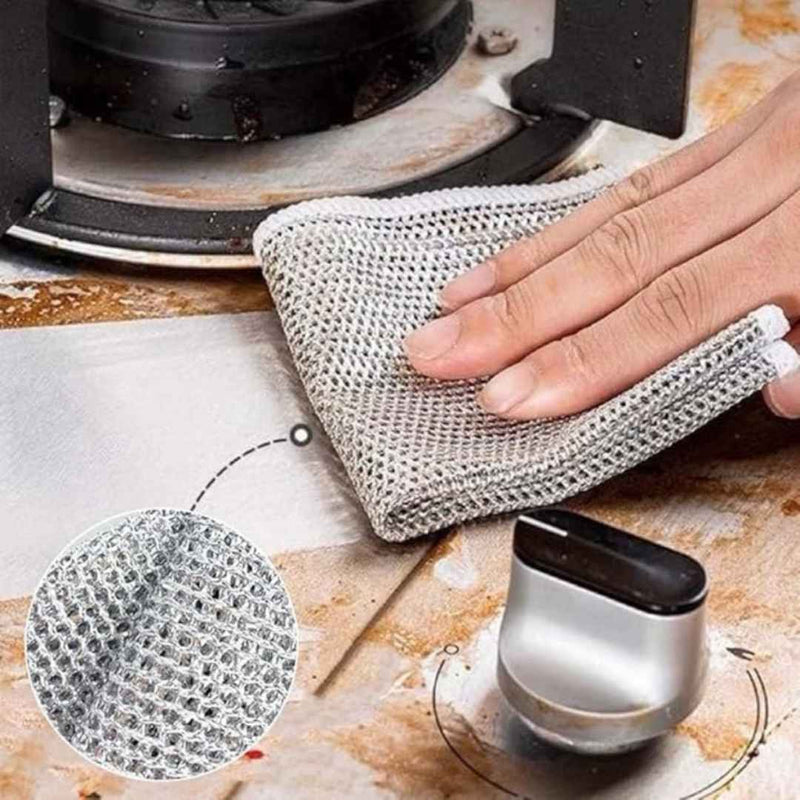 Heavy-duty stainless mesh cloths for burnt grease and hard surfaces – cupindy